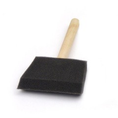 Cross-border wood-handled black sponge brush painting tools Children's creative doodle DIY early education supplies