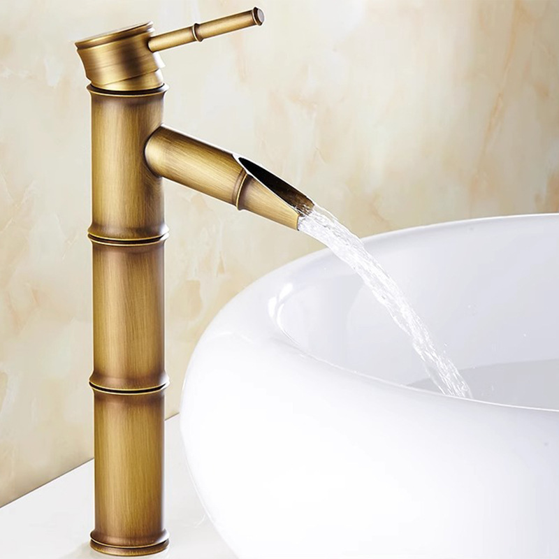 All-copper Antique Faucet European Style Bamboo Bamboo Faucet Waterfall Faucet Pastoral Basins Basics Basics Hot and Cold Faucet All-copper Antique Faucet European Style Bamboo Bamboo Faucet Waterfall Faucet Pastoral Basins Basics Basics Hot and Cold Faucet