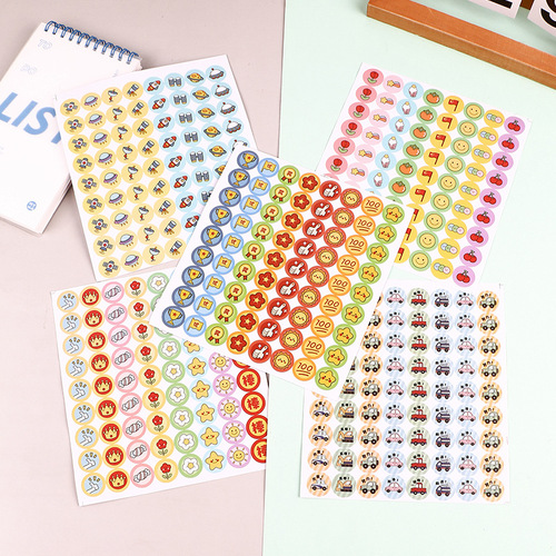 Creative children's reward stickers red flower kindergarten teachers and students thumbs up encouragement cartoon points praise stickers