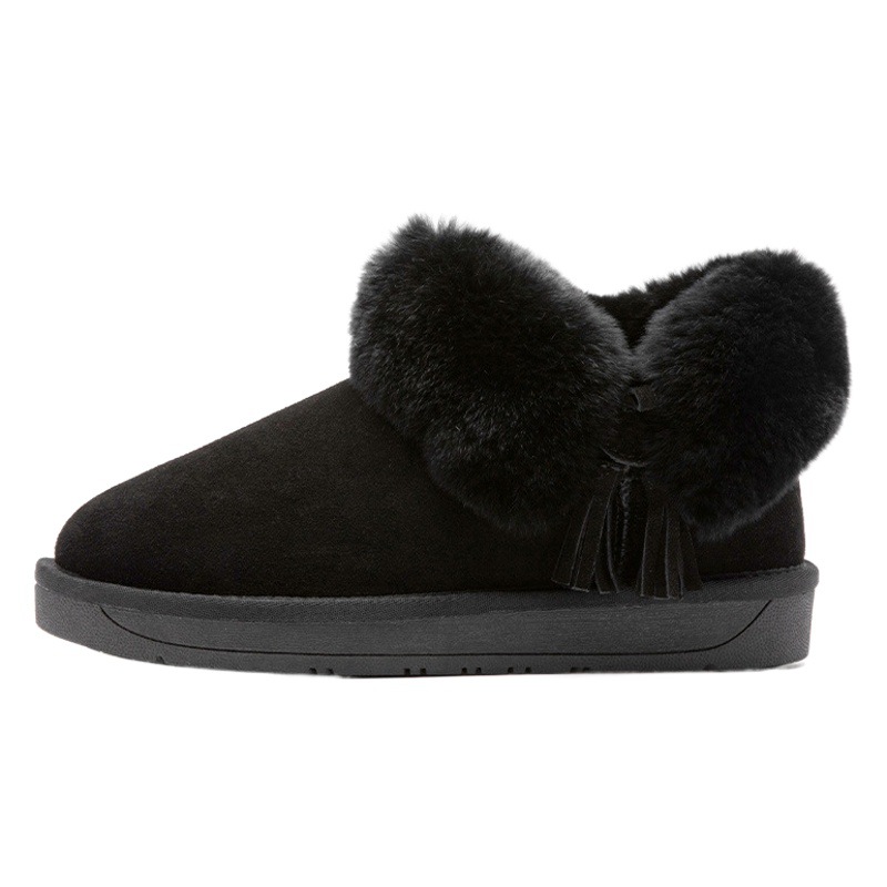Augusto botas de nieve para las mujeres 2022 de invierno Nueva plataforma Estudiante ocio al aire libre forrado de lana zapatos de algodón cálido