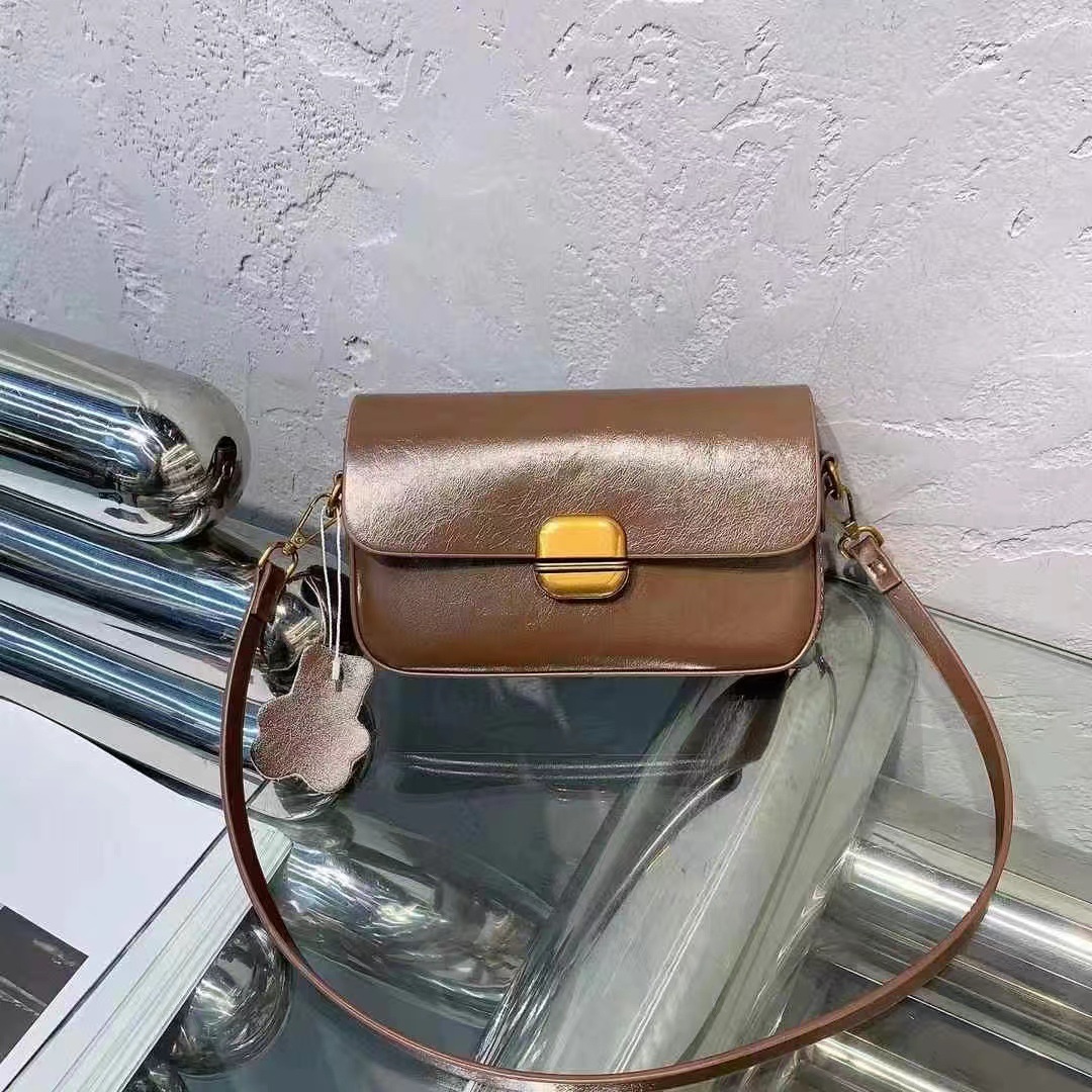 Freizeit kleine High-End-Nische, Kettenölwachsleder-Achseltasche, Damen 2024 neu modisch und vielseitig_voghion.com