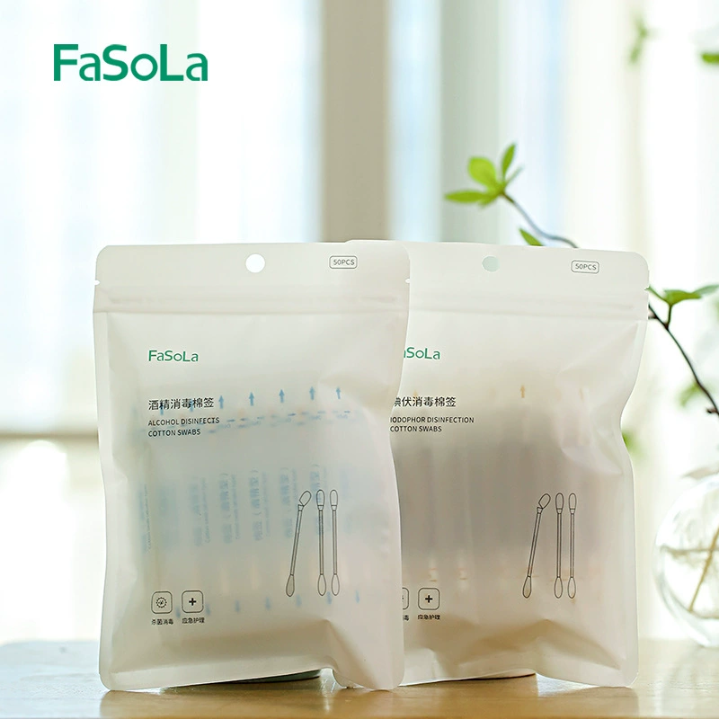 Одноразовые ватные палочки FaSoLa, бактерицидные чистящие палочки для дома, 50 штук