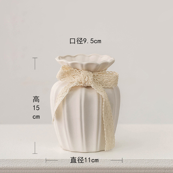 European rose flower arrangement vase white simple ceramic…