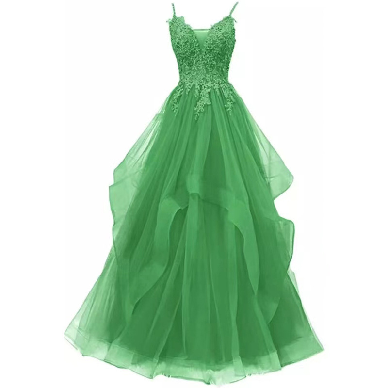 Vestido de noche de gasa colorida con tirantes, verano 2025, nuevo vestido sexy sin espalda con lazo, estilo hada del bosque, vestido de gasa para anfitrionas.
