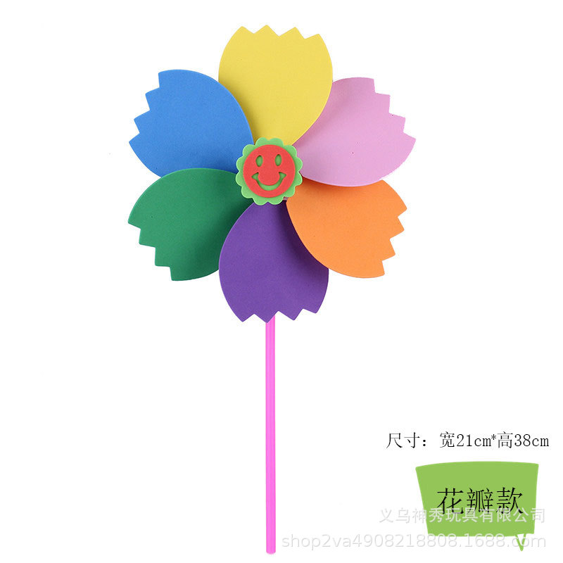 Creativo hecho a mano EVA tridimensional pasta de seis colores del molino de viento paquete de material DIY material de arte educativo