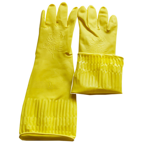 Latex dishwashing gloves rubber extended waterproof anti-slip rubber kitchen housework car wash car wash gloves foreign trade