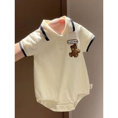 婴童夏装2025夏季新款宝宝洋气Polo短袖衣服婴幼童舒适包屁衣外出