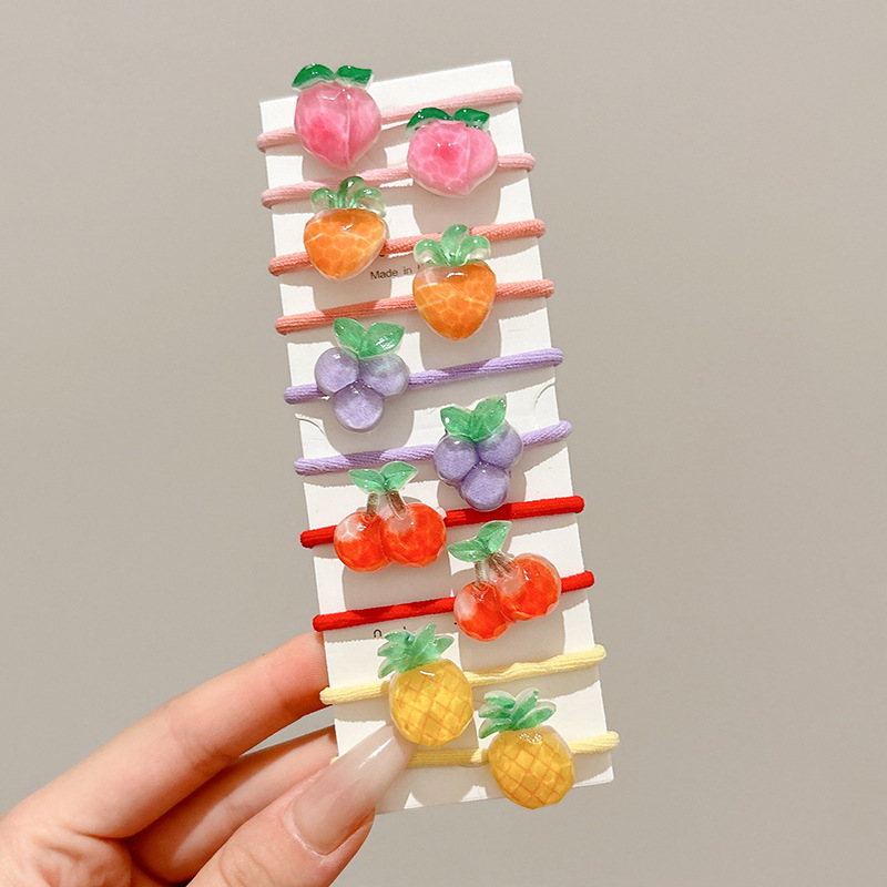 Las niñas atan el cabello, las bandas elásticas no dañan el cabello, la cuerda para la cabeza, los niños, los lindos anillos para el cabello de cristal de dibujos animados, 2025 nuevos accesorios para el cabello de las niñas