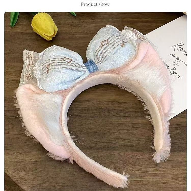2025新款星梦旋律玲娜贝儿发箍蝴蝶结可爱达菲熊毛绒头箍游乐园