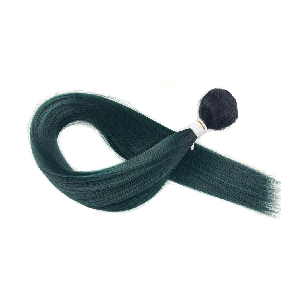 Europa, América y África transfronterizos Synthetic Straight Hair Bundle peluca recta extensión de cabello cortina