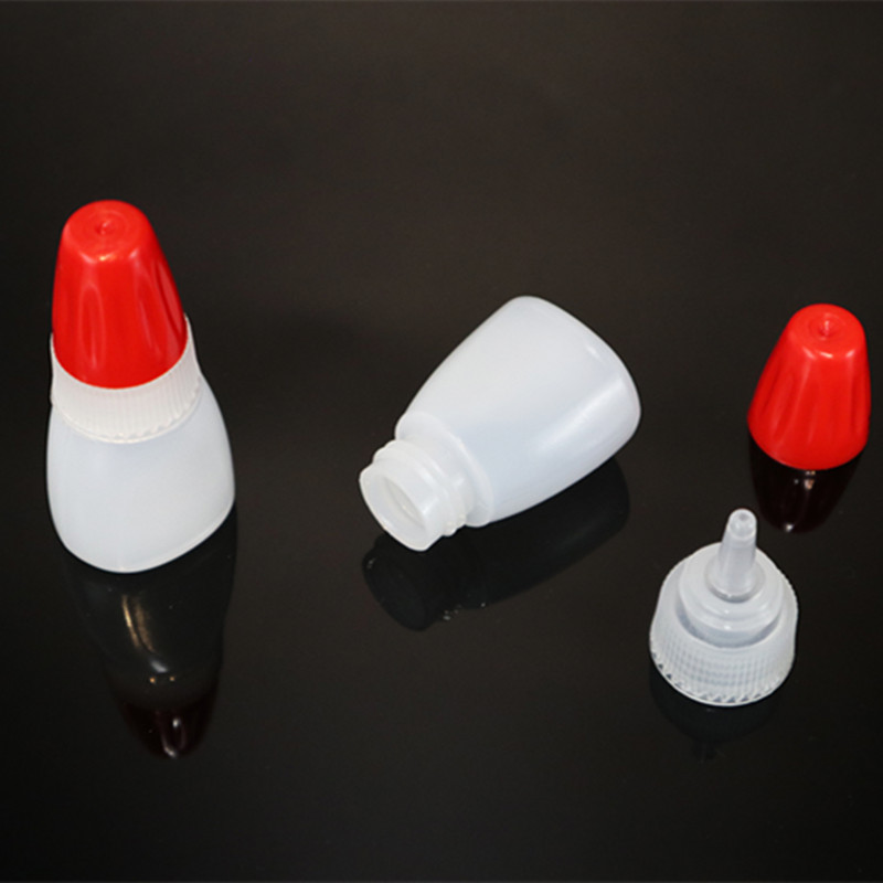 Spot Printing Ink Flat Bottle 10ml Ink Plastic Three-Piece Set Dripping Liquid Bottle Glue Plastic Bottle
