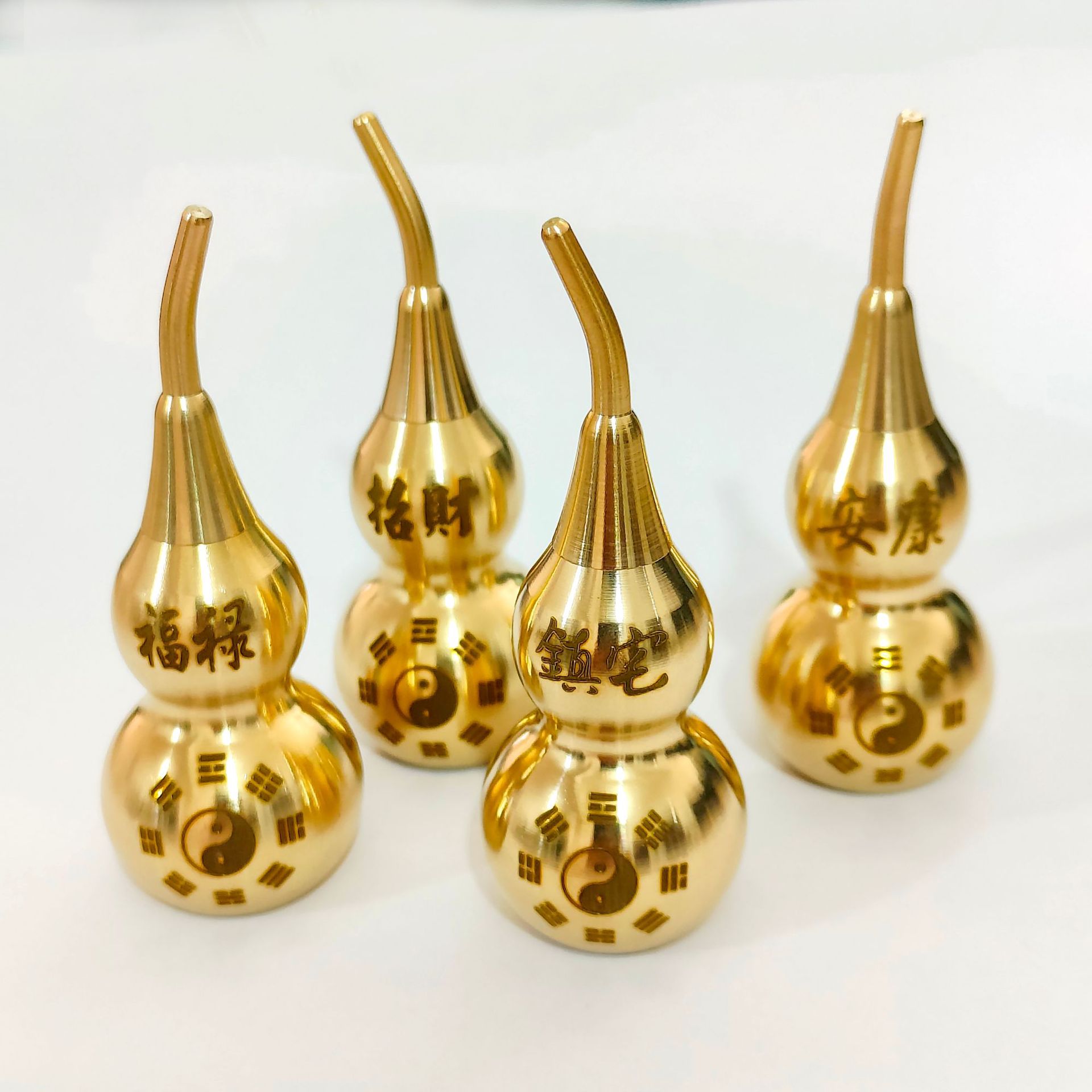 两面激光刻7cm铜葫芦福禄安康平安吉祥工艺品摆件挂件配件批发