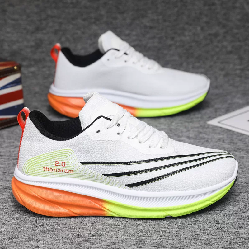 Breathable sports shoes, men's shock-absorbing casual footwear, for running, soft sole, plus size