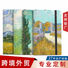 口袋本子定制图案油画日记本公司内训培训便携手账小号绑带记事本