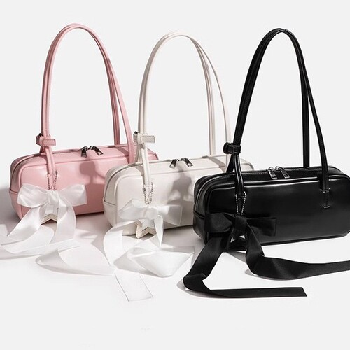 Women's Star Butterfly Bow Accessory Long Handle Crossbody Bag, Korean Jeong Seo-ki Style, Versatile Small Square Handbag