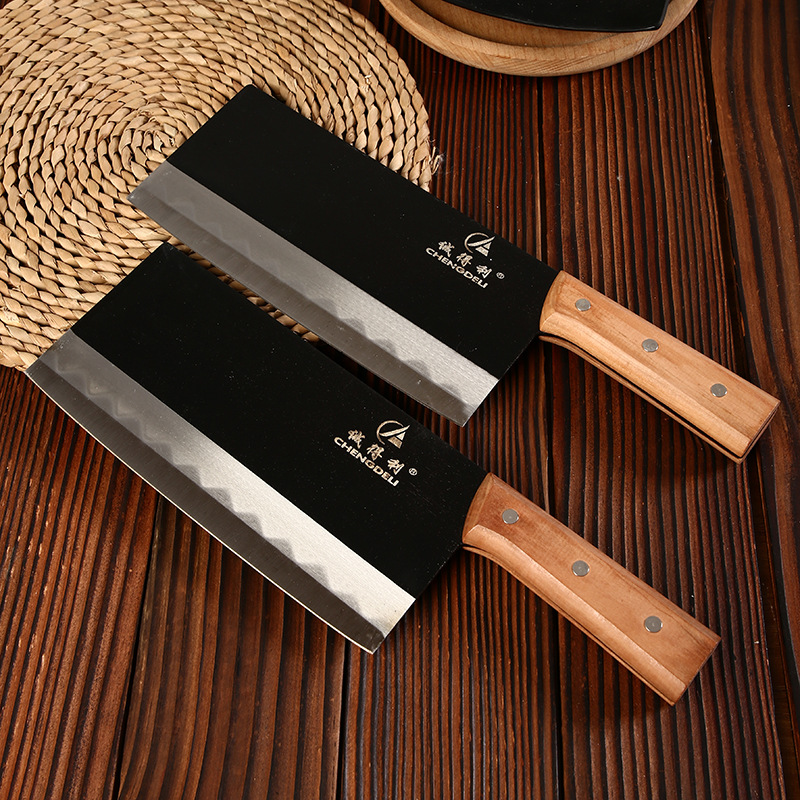 New Product Slicing Knife, Exquisite Forge Slicing Knife, Kitchen Knife, Dual-Purpose Chopping and Slicing Knife, Wooden Handle Kitchen Knife