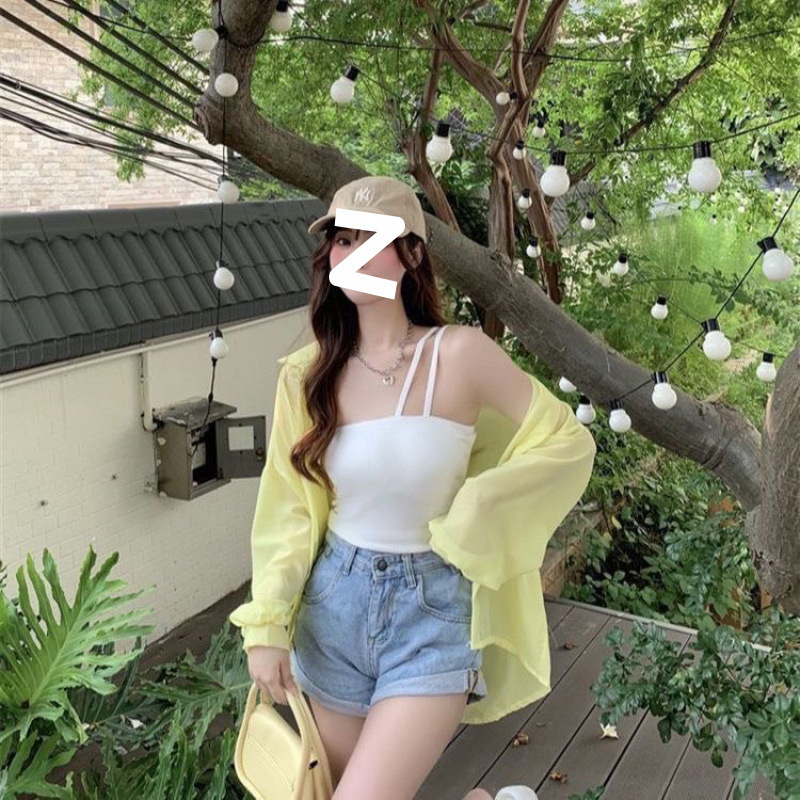 夏の新しいシフォン日焼け止めシャツ女性の長袖韓国スタイルルーズミッドレングス抗 UV 薄いカーディガン|undefined