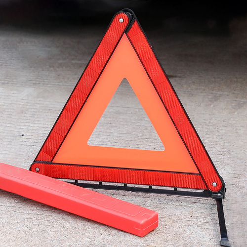 汽车应急三角架厂家批发车用PVC车载折叠架三角警示牌安全停车牌