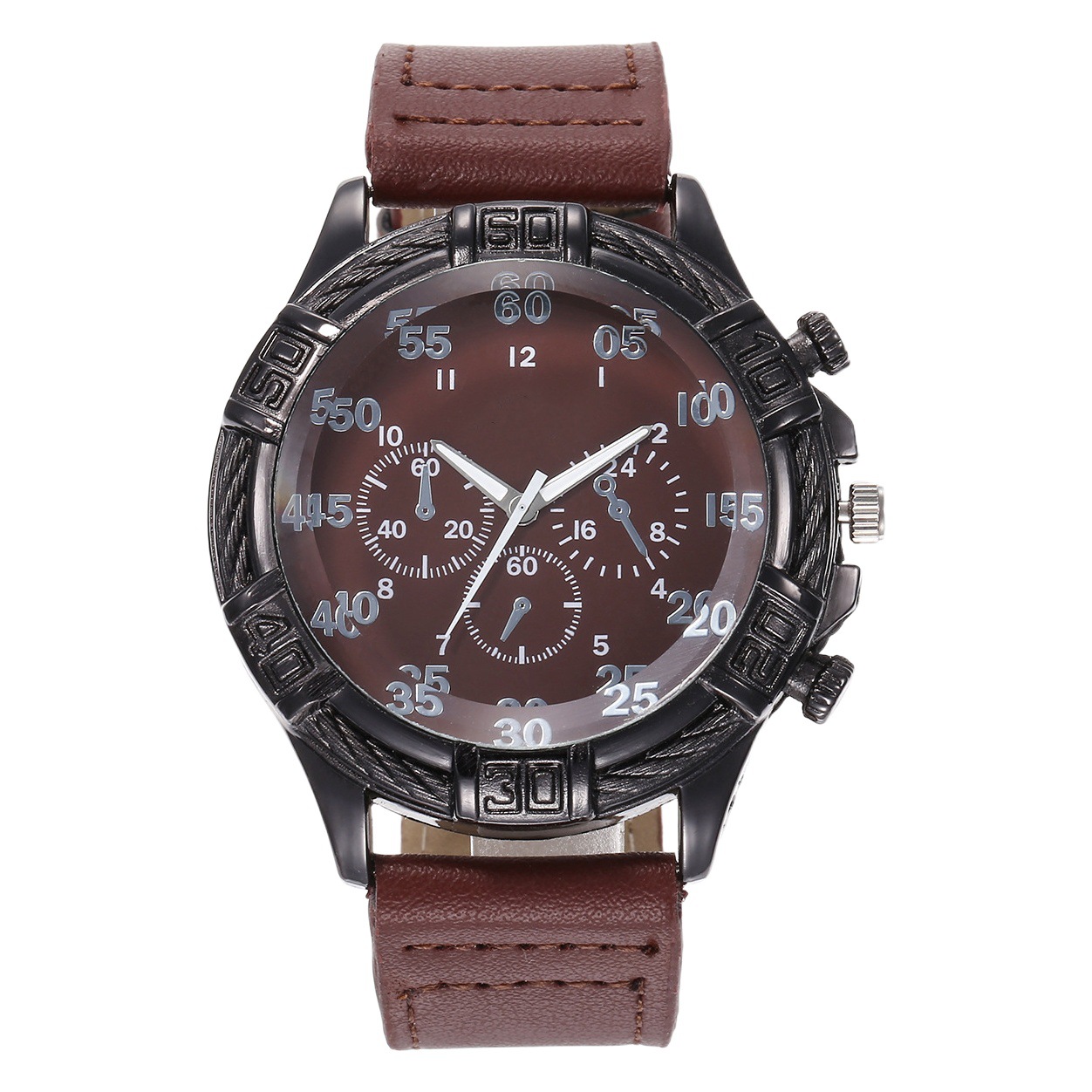 5 unids/set de gama alta traje de regalo reloj + cinturón + cartera + gemelos + corbata de moda regalo creativo