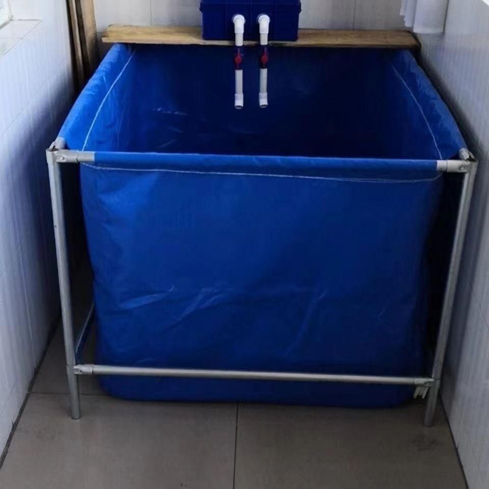 帆布养鱼水池加厚游泳池水箱刀刮布防水户外大型养殖带支架蓄水