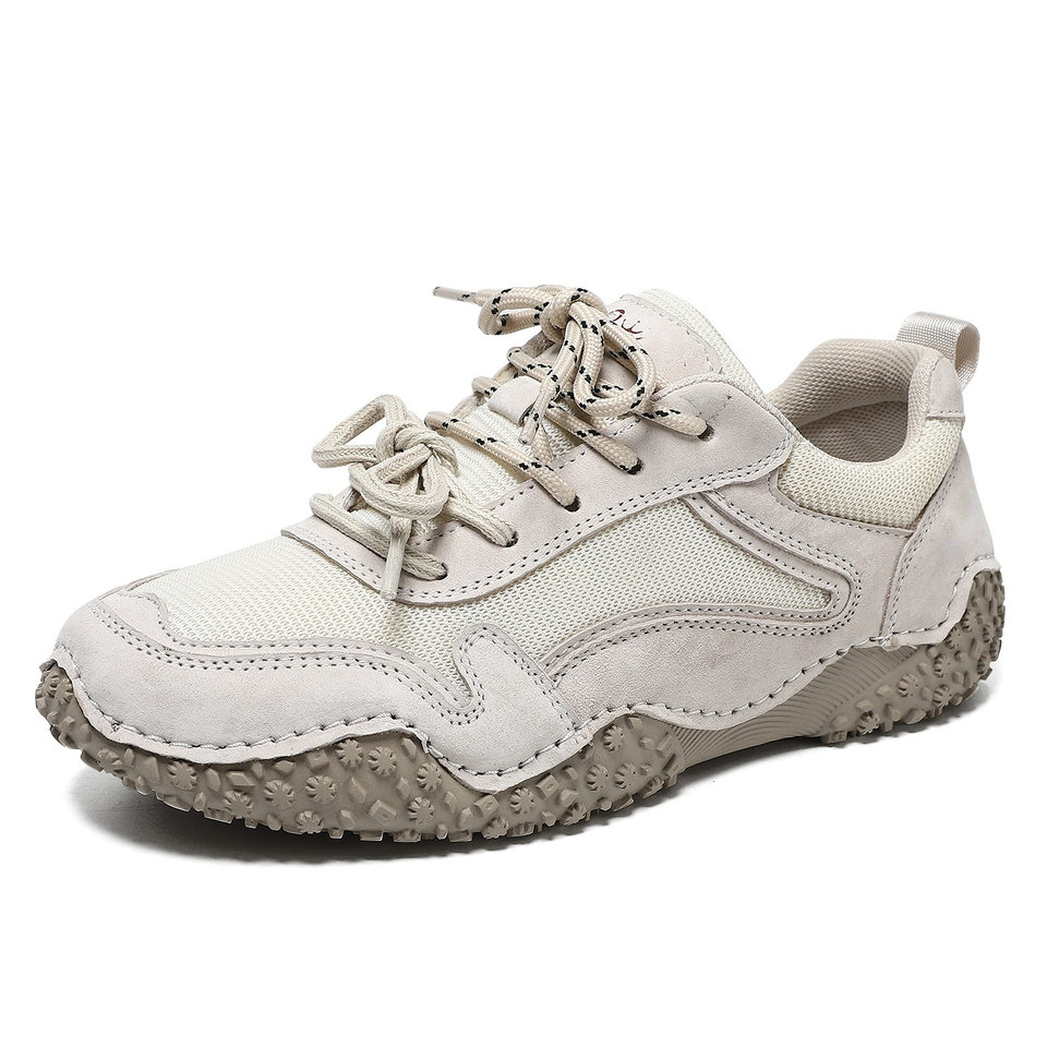 Giày thể thao unisex cỡ lớn da thật mũi tròn, giày sneaker dã ngoại thường ngày — 6885 màu cát, 6885 màu nâu, 6885 màu đỏ rượu, 6886 màu cát