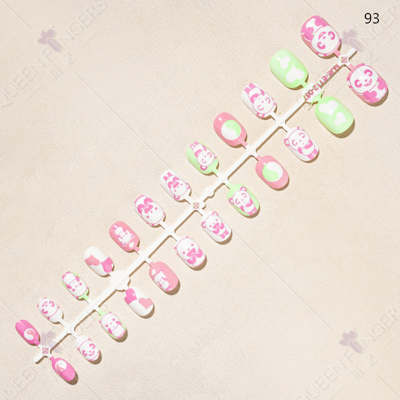 Nuevo manicure 24 piezas de banda de desgaste de uñas productos terminados manicure niños parches manicure productos terminados manicure