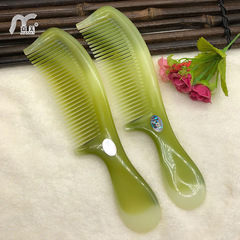 Gemei Thick Cowhide Comb Unbreakable Hair Styler Straightener Curly Hair Massaging Comb Wide Teeth Dense Teeth Anti-static