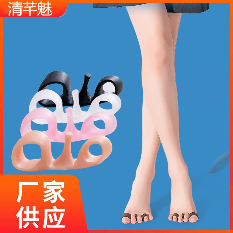 O нога кольцо на палец стопы коррекция большого пальца Силиконовое резиновое кольцо на пальце ноги тонкая вальгусная коррекция стопы оптовая продажа с фабрики