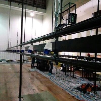 批发加厚金丝绒布料加工黑幕布背景天幕檐幕侧幕控制台拉幕机|ms