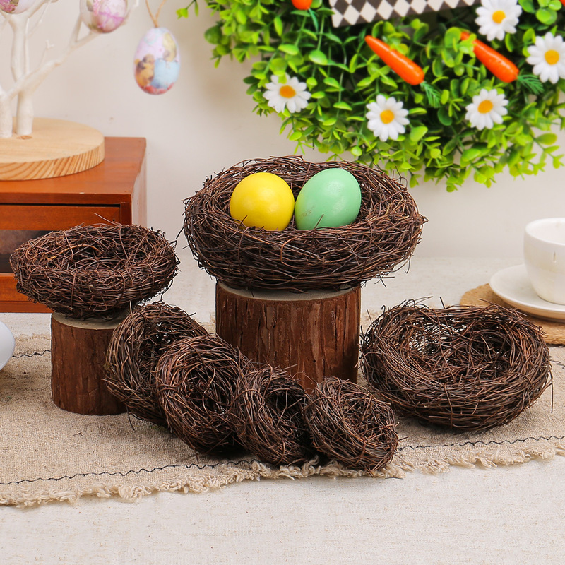 Easter simulation bird nest decoration ornaments courtyard simulation grass nest diy rattan weaving dead branch bird nest layout props Easter simulation bird nest decoration ornaments courtyard simulation grass nest diy rattan weaving dead branch bird nest layout props