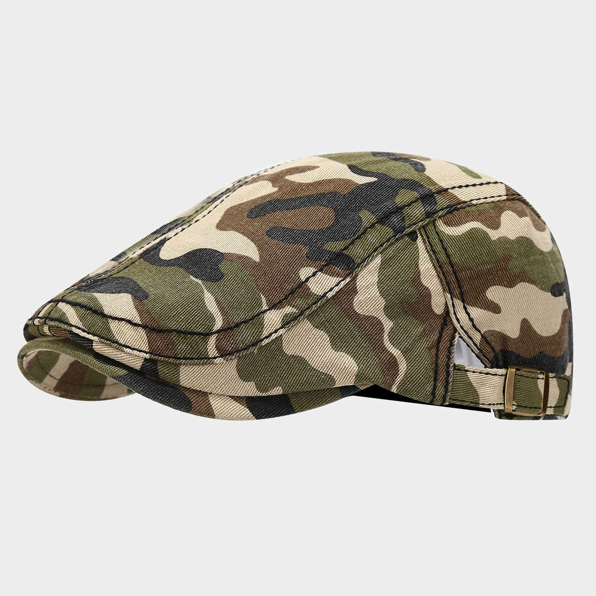 Otoño nuevo hombre al aire libre lavable camuflaje sombrero de avance jungla caminata retro gorra corta gorra mujer boina image 9