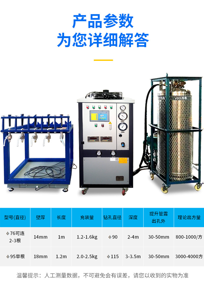 二氧化碳静态爆破矿山开采爆破设备气体膨胀致裂一次性爆破击发管