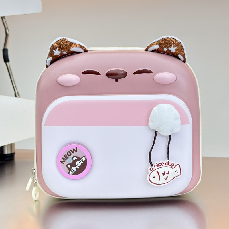 2025 nueva mochila infantil caricatura lindo gatito niñas y niñas mochila de huevo ligera bolsa escolar de la escuela primaria