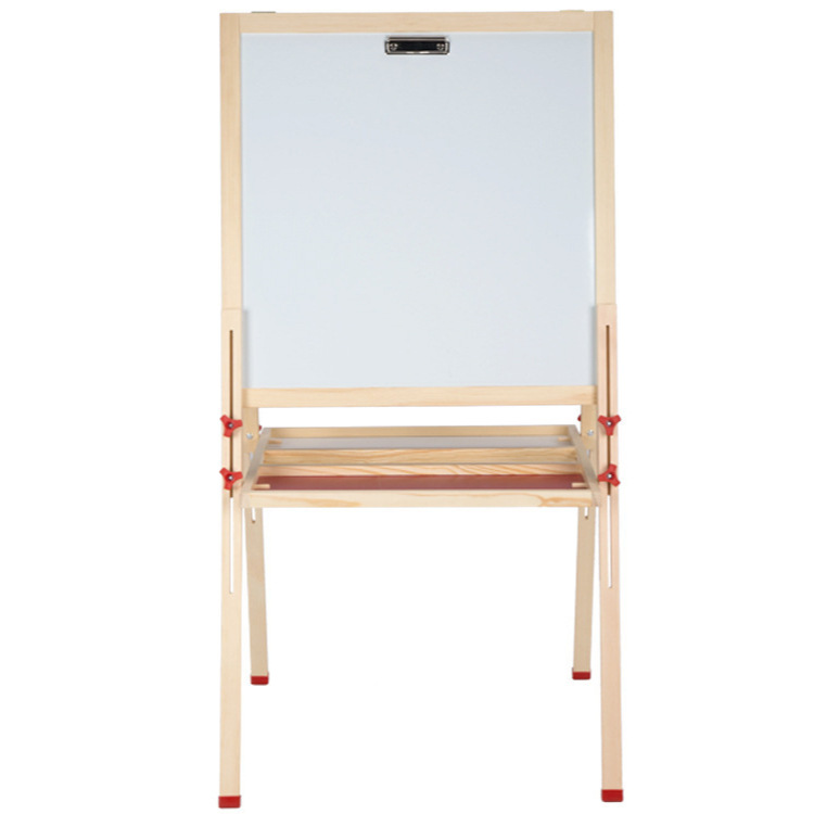 Uno de dos pasos tablero de dibujo para niños de madera maciza tablero de escritura magnético pizarra tablero de dibujo educación temprana tablero de graffiti ajustable al por mayor