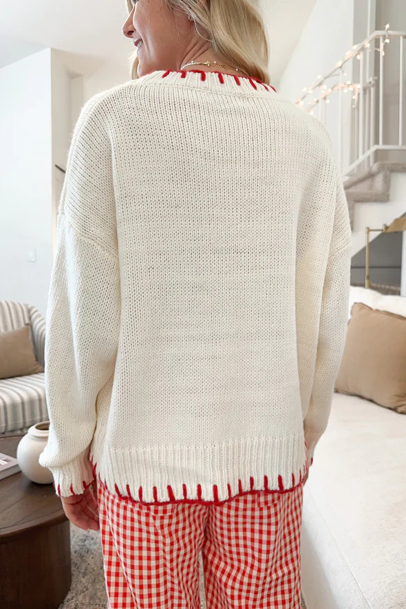 Vêtements pour femmes 2024 nouveau pull de style paresseux haut tricoté nœud jacquard vêtements d'extérieur amples pull pour femmes_voghion.com