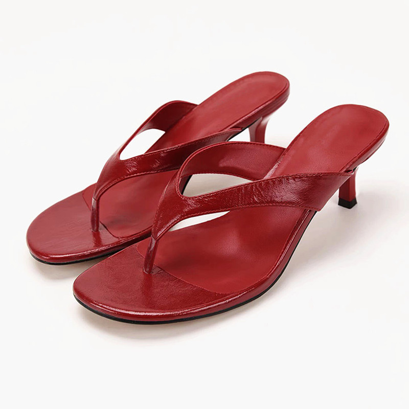 High-Heeled Flip-Flops for Women, 2026 Summer New Style, Large Size, Fashionable, Thin Heel, Toe-Clamping, Slip-On Slippers High-Heeled Flip-Flops for Women, 2026 Summer New Style, Large Size, Fashionable, Thin Heel, Toe-Clamping, Slip-On Slippers