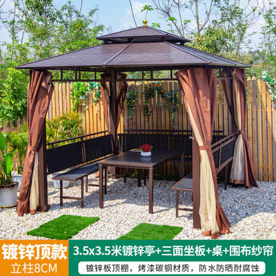 Pabellón al aire libre Villa patio hierro jardín toldo al aire libre nuevo estilo chino techo ocio granja pabellón