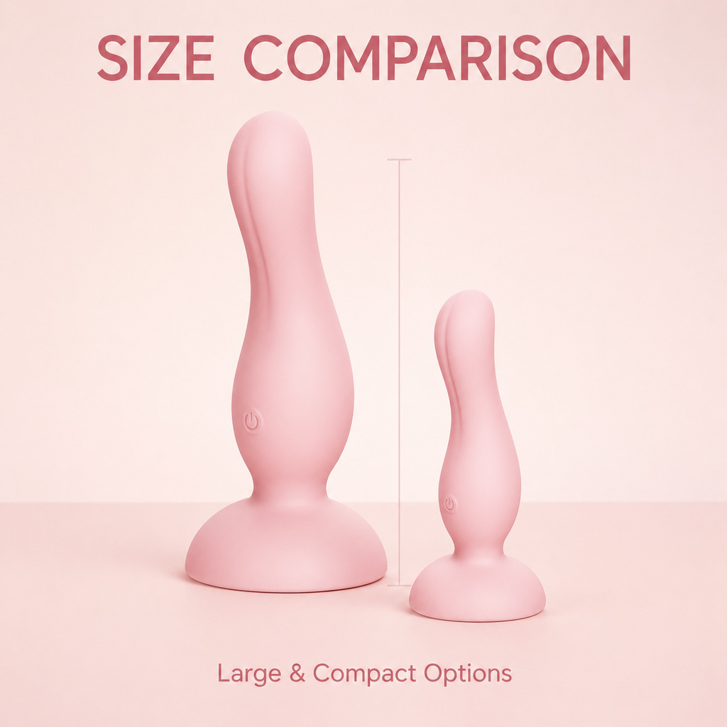 App-Controlled Prostate Massager Anal Plug with Puller, Pink Large — detail image 8