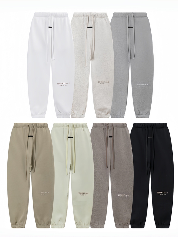 Top Brand Essentials Hhh American-Style Trendy Brand Unisex Loose-Fitting Fleece-Lined Gold-Stamped Casual Sports Jogger Sweatpants Cotton