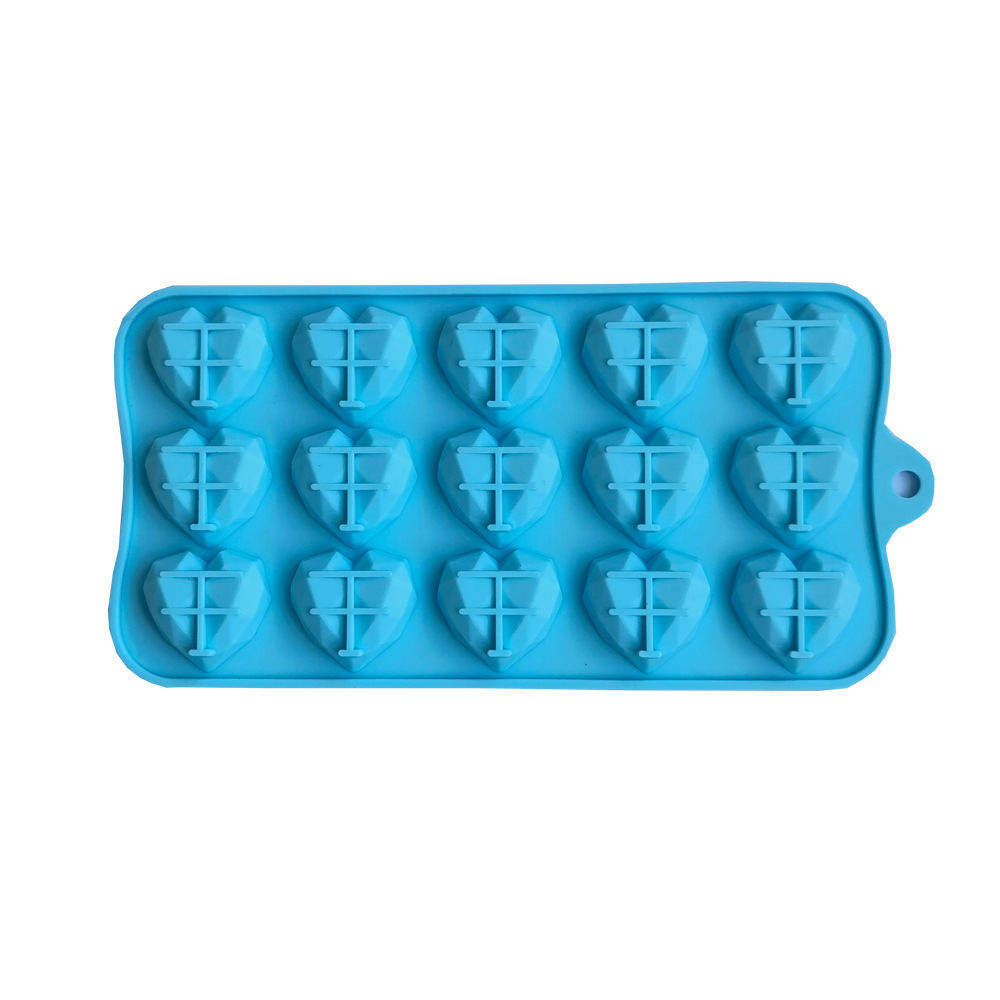 15 diamantes amor chocolate 68 molde de silicona pastel helado pudín molde de postre jabón utensilios