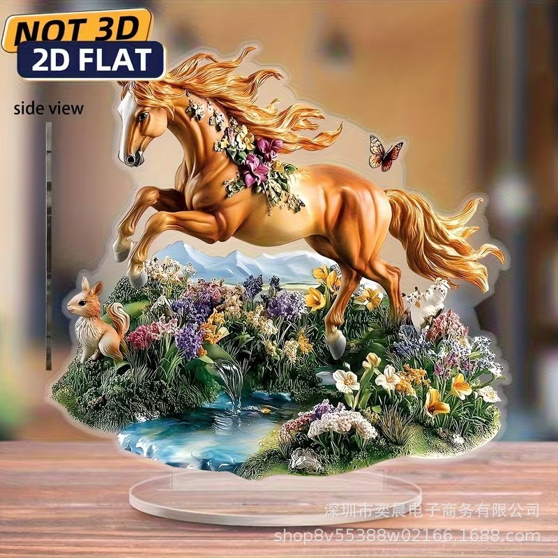 Colgante creativo transfronterizo nuevo caballo para el éxito acrílico decoración plana decoración de escritorio decoración para el hogar