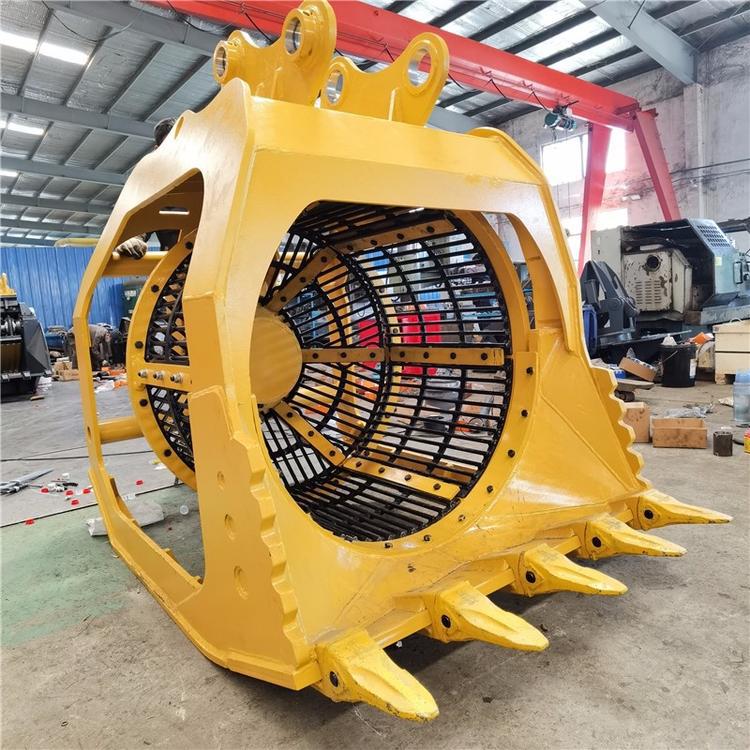 干湿两用双轴旋转筛沙机滚筒式液压沙石分离筛分斗高效砂石