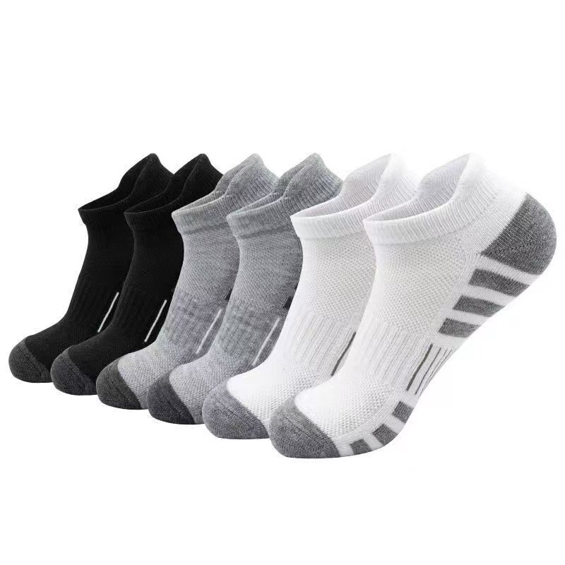 Amazon Basketball Socks Ear-lifting Socks Sweat-absorbent Short Socks Sports Socks Men's Black and White Grey Running Mesh plus size Non-slip