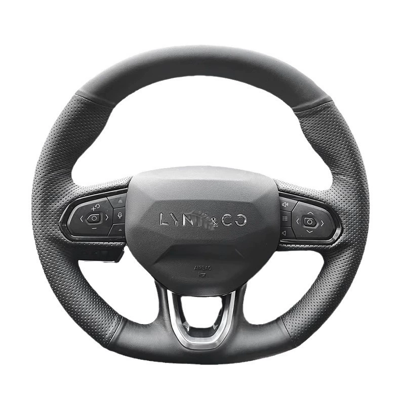 Поставщик подходит для Lynk & Co 03 и других чехлов руля, ручная стежка натуральная кожа 06phev/01/05 противоскользящая рукоятка четырех времен года