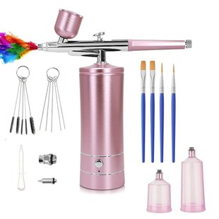 Air Compressor Kit Amazon Electric Spray Gun Airbrush Coloring Beauty Manicure Painting Spray Oxygen Injection Meter
