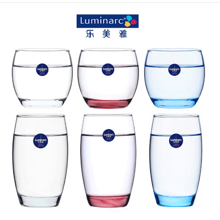 Taza recta de vidrio lemeiya taza de té taza de agua resistente al calor taza de jugo de leche redonda restaurante hogar taza comercial