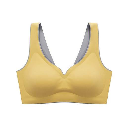 Bestie Latex Underwear One-piece Bandeau Beautiful Back Without Wires Push-up Sports Vest Comfortable Back-Breasted Bra for Women