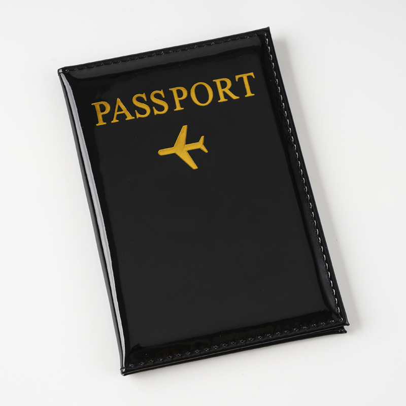 Synthetic Leather Lining Material Unisex Basic Classic Style Solid Color Pu Leather Passport Holders