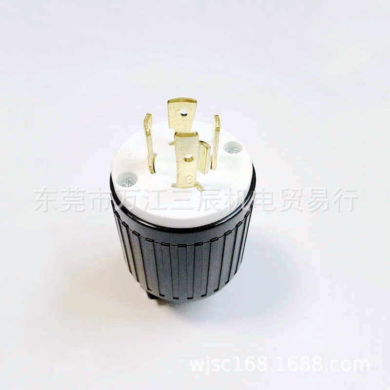 NEMA L15-20P台湾LKEW隆光20A美规引挂插头LK-6422 20A250V4P CUL