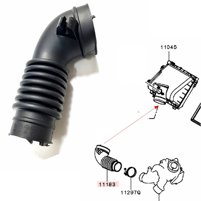 1505A781 for Mitsubishi Pickup Kk1T Kk2T Kl1T Kr1W Ks1W 2015- Air Tube (Sorma kollektoru (Giriş))